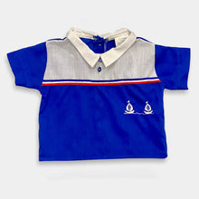 Load image into Gallery viewer, Vintage Yacht Embroidered Blue Shirts 0-3M
