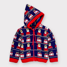 Load image into Gallery viewer, Vintage Marching/Striped Reversible Hoodie Sweater Jacket 2/3T (90-95cm)
