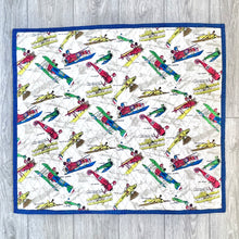 画像をギャラリービューアに読み込む, Vintage Aircraft /Dots Crib Quilt Blanket
