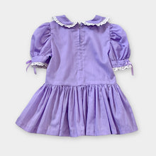 Load image into Gallery viewer, Vintage Frill Lace/Bow Pastel Purple Dress Approx 2/3T (90-95cm)
