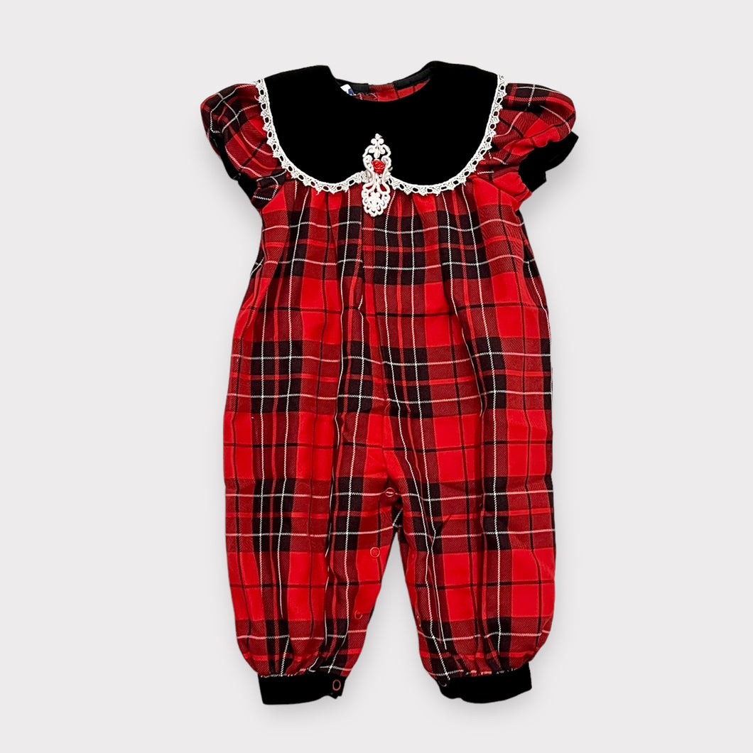 Vintage Thomas Red Plaids Jumpsuit/Rompers 12M (75cm)