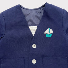 Load image into Gallery viewer, Vintage Nautical Yacht Embroidery Jacket Navy Blue 12M (75cm)
