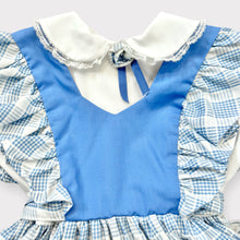 Load image into Gallery viewer, Vintage 1950-60s Circle Apron Dress Blue Plaids Approx 5-6 (105-120cm)
