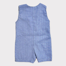 Load image into Gallery viewer, Jon Jon Smocked Rompers Bunny/Gingham Blue 18M
