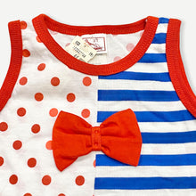 Load image into Gallery viewer, New with Tag Vintage Buster Brown Bow×Striped &amp; Polka Dots Frill Tank 3T
