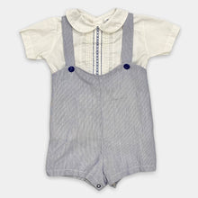 Load image into Gallery viewer, Bryan Embroidered Shirts &amp; Shorts with Suspender set 24M
