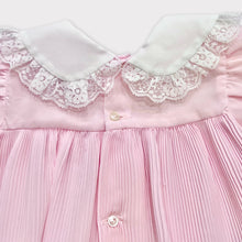 Load image into Gallery viewer, Vintage Lace and Embroidery Bib Collar Dress Pastel Pink 3-6M (60-65cm)
