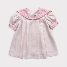 Load image into Gallery viewer, Vintage Pastel Pink Striped Sailor Collar Dress 6-9M (65-70cm)
