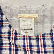 Load image into Gallery viewer, Seersucker Plaids Train Embroidered Smock Jon Jon Rompers 6-9M
