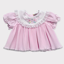 Load image into Gallery viewer, Vintage Lace and Embroidery Bib Collar Dress Pastel Pink 3-6M (60-65cm)
