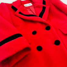 画像をギャラリービューアに読み込む, Vintage Rothschild Red/Black Wool Peacoat 7 (130cm)
