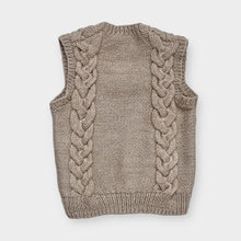 Load image into Gallery viewer, Vintage Hand Knitted Cable Knit Sweater Vest 3/4T (95-100cm)
