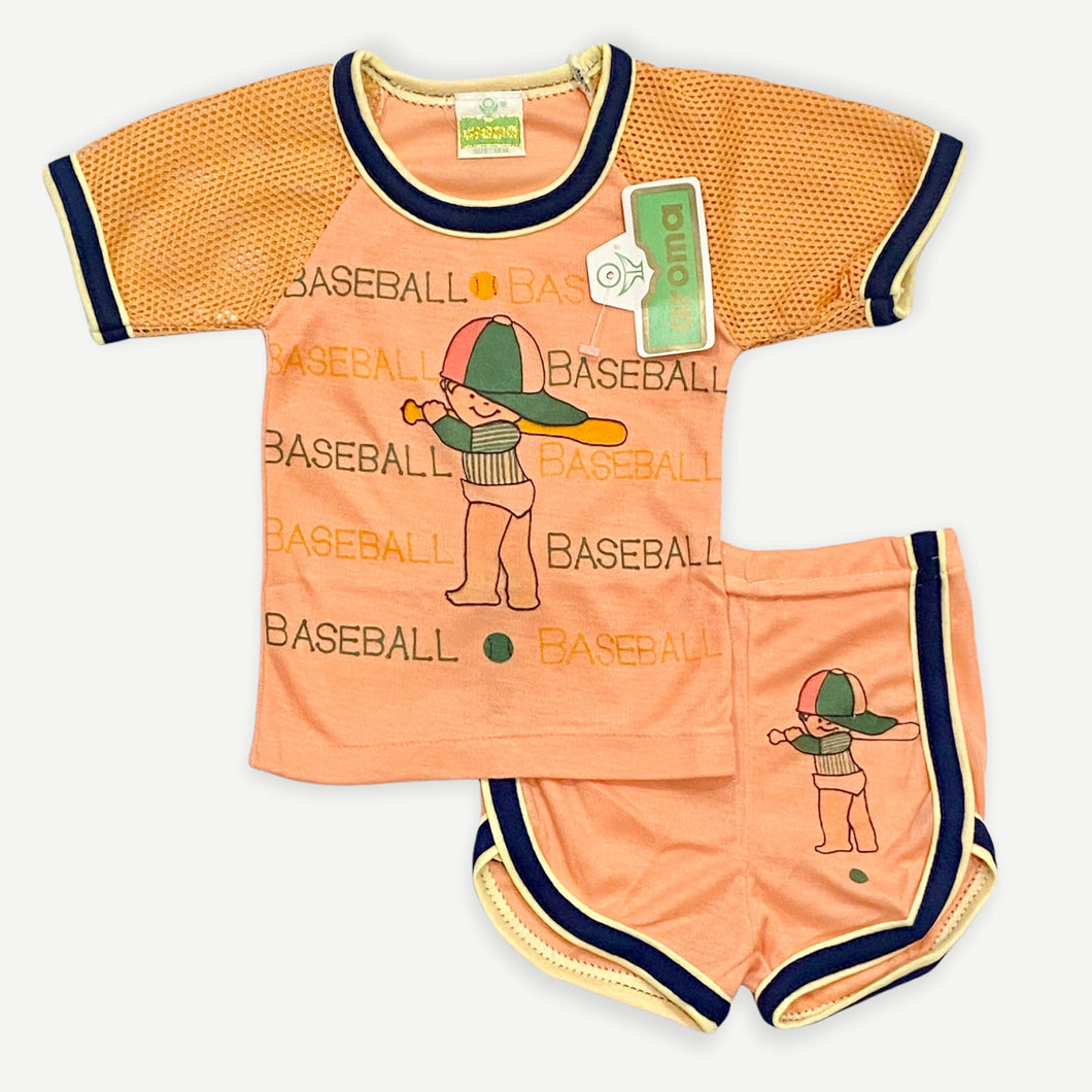 Vintage New with Tag aroma Baseball Matching Set 18M