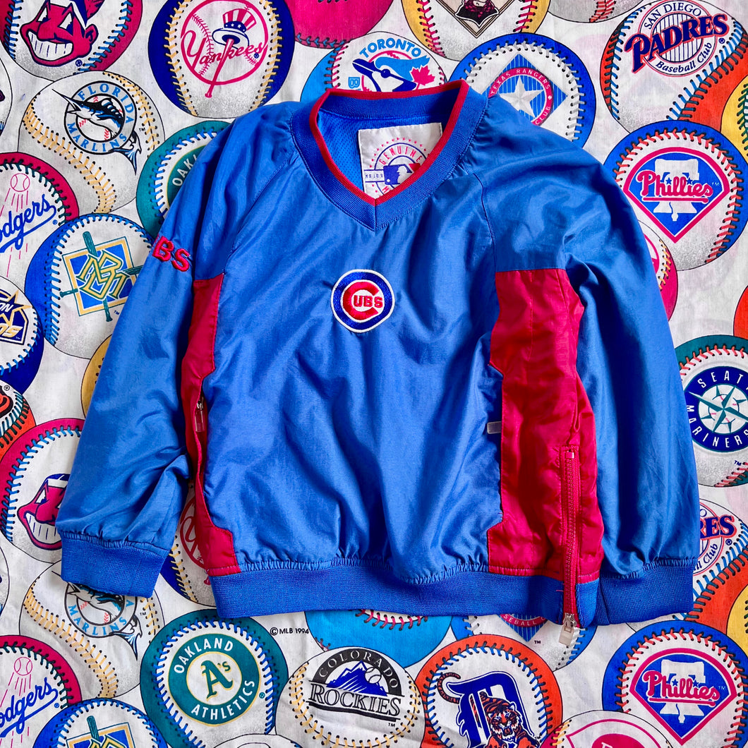 Vintage MLB Chicago Cubs Nylon Baseball Pull Over 7 (130cm)