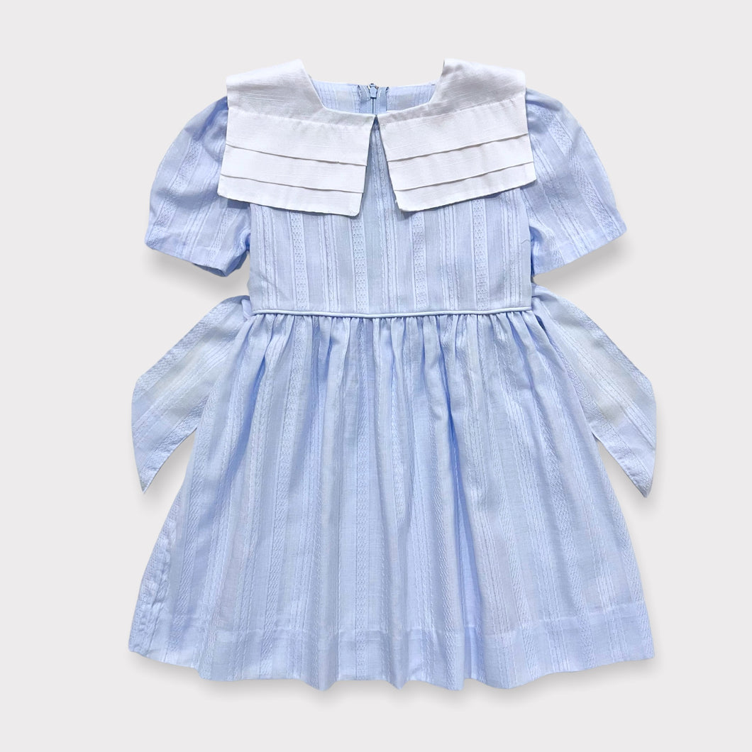 Vintage Bow Age Pastel Blue Dress 6 (110-120cm)