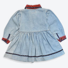 画像をギャラリービューアに読み込む, Boniour Light Washed Denim Jumper Skirt Dress 24M
