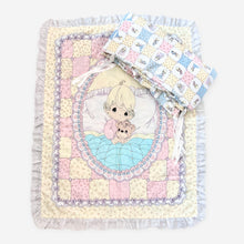 Load image into Gallery viewer, Vintage Precious Moments Crib Quilt Blanket and Bumpers
