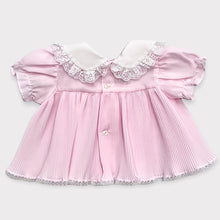 Load image into Gallery viewer, Vintage Lace and Embroidery Bib Collar Dress Pastel Pink 3-6M (60-65cm)
