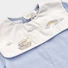 Load image into Gallery viewer, Sir John by Rosalina Gingham Smock Rompers Jon Jon Pastel Blue 12M (75cm)
