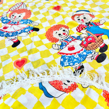 Load image into Gallery viewer, Vintage JCPenny Raggedy Ann and Andy Plaids Sheets, Cover, Rugs
