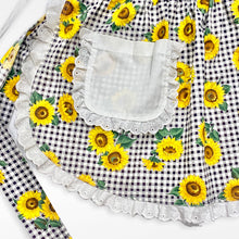 Load image into Gallery viewer, Sunflowers×plaids Lace Apron Toddler OS
