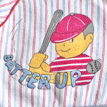 画像をギャラリービューアに読み込む, Vintage Baseball Batter Up Striped Sweat T-shirts 3/6M (60-65cm)
