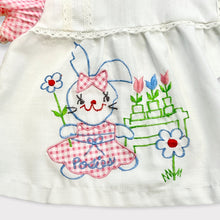 Load image into Gallery viewer, Vintage Bunny/Flower Embroidery Dress Pink 9M
