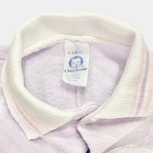 Load image into Gallery viewer, Vintage Gerber Kitten Appliqué Sweatcoveralls Pastel Purple 0-6M
