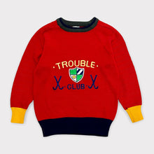 Load image into Gallery viewer, Vintage 60 D St. Hockey Trouble Club Knit Sweater S(8/10) 130-140cm
