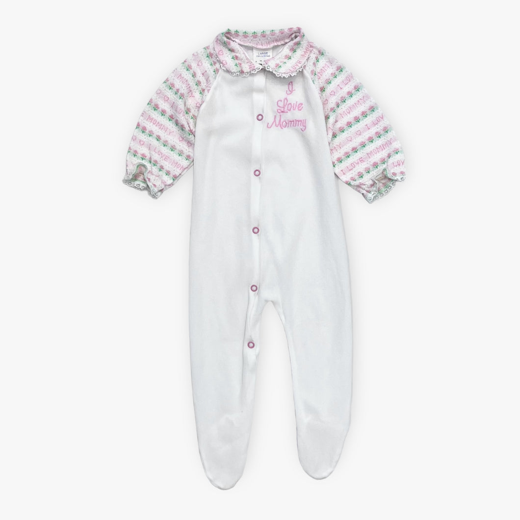 Vintage “I Love Mommy” Footie Coverall 0-3M (50-60cm)