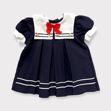 Load image into Gallery viewer, Vintage Stepping Stones Nautical Sailor Dress Approx 12-18M (75-80cm0
