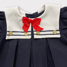 Load image into Gallery viewer, Vintage Stepping Stones Nautical Sailor Dress Approx 12-18M (75-80cm0
