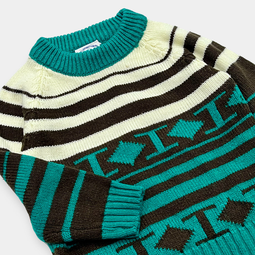 Vintage Little Funky Knits Aztec Sweater Approx 9/12M (70-75cm)