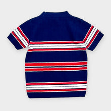 Load image into Gallery viewer, Vintage Donmoor Striped Knit Shirts Navy Blue 2/3T (90-95cm)
