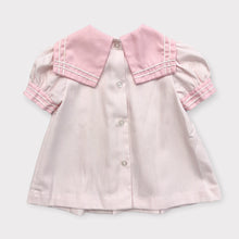 Load image into Gallery viewer, Vintage Pastel Pink Striped Sailor Collar Dress 6-9M (65-70cm)
