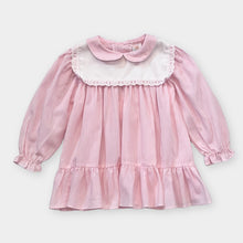 画像をギャラリービューアに読み込む, Vintage Peaches ‘N Cream Striped Smock Dress Pastel Pink 18M (80cm)
