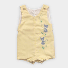 Load image into Gallery viewer, Vintage Koala Appliqué Pastel Yellow Smock Rompers 24M (80cm)
