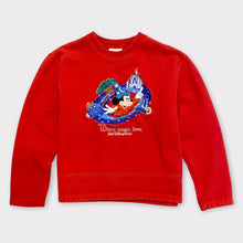 Load image into Gallery viewer, Vintage Walt Disney World “Where magic lives.” Mickey Mouse Embroidery Sweatshirts Woman’s M/L, Kids XL
