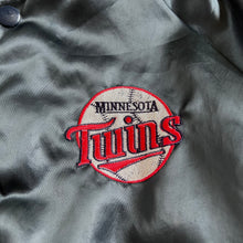 画像をギャラリービューアに読み込む, Vintage Chalk Line MLB Minnesota Twins Baseball Satin Jacket 10/12 (130-140cm)
