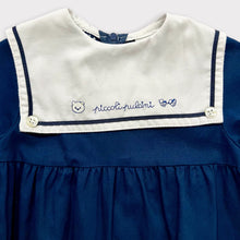 Load image into Gallery viewer, Italy Vintage  Oviesse fagottino Sailor Bubble Rompers Navy Blue 12M (80cm)
