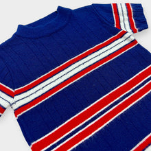 Load image into Gallery viewer, Vintage Donmoor Striped Knit Shirts Navy Blue 2/3T (90-95cm)
