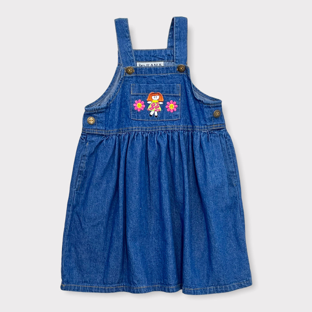 Vintage Rama of USA Denim Overall Dress M(2/3T) 90-95cm