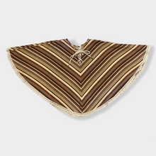 画像をギャラリービューアに読み込む, Vintage 70s Lil Airess Brown Striped Poncho Cape 6X
